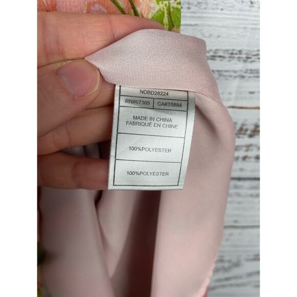 BB Dakota Loe Slip Dress Pink Floral Mini Roses 6 Strappy Summer Y2K Sheer Fairy - Picture 7 of 8